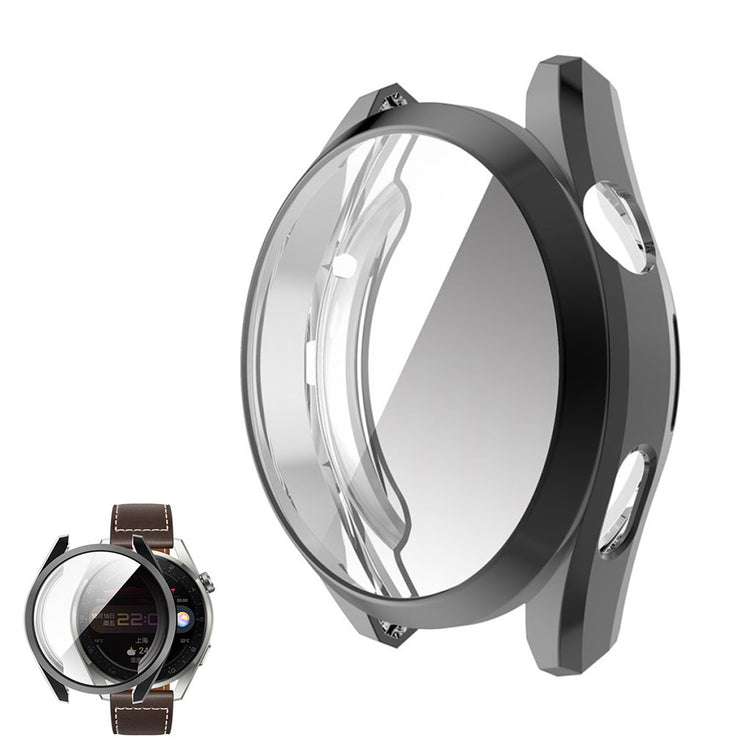 Fed Huawei Watch 3 Pro Silikone Cover - Sort#serie_1