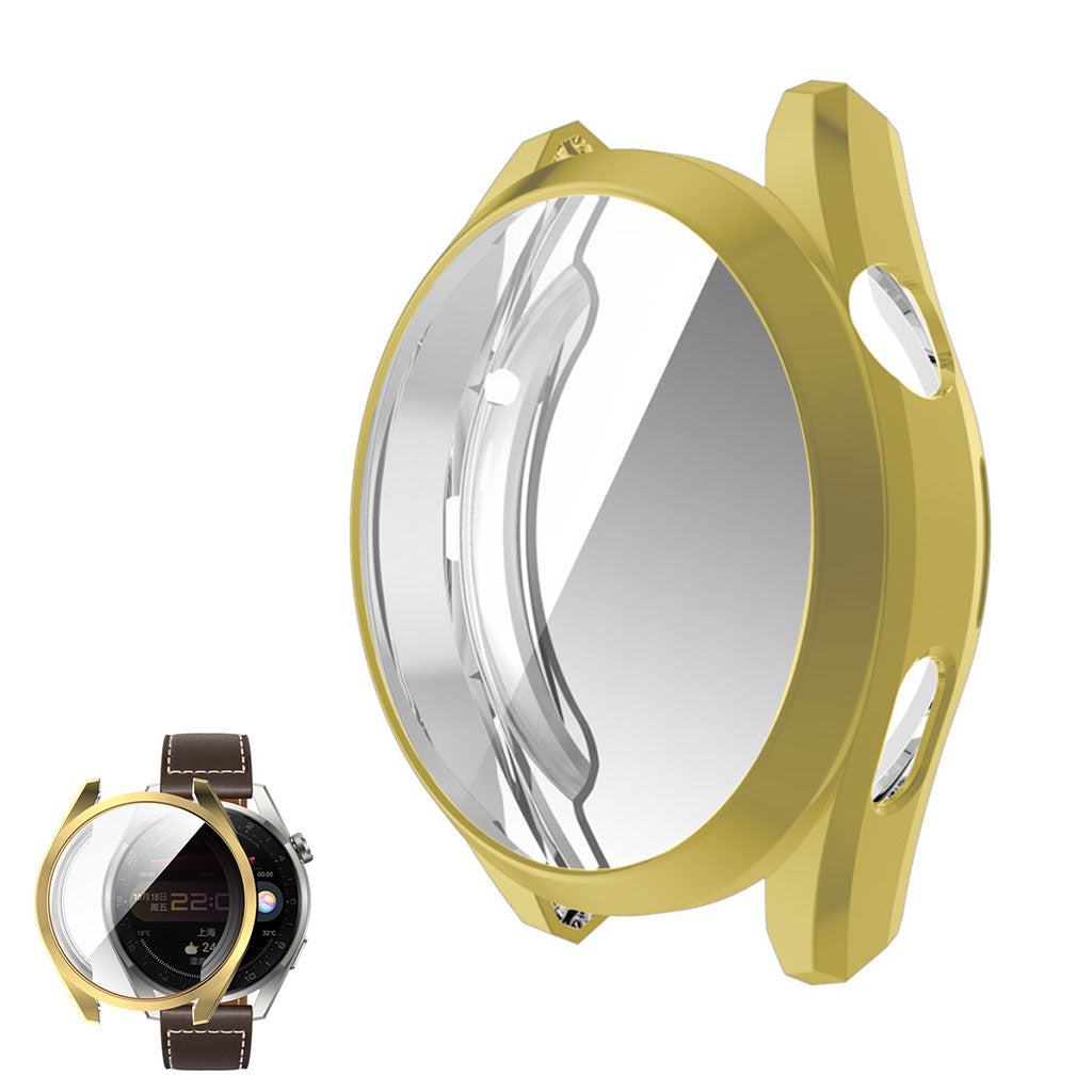 Fed Huawei Watch 3 Pro Silikone Cover - Guld#serie_2