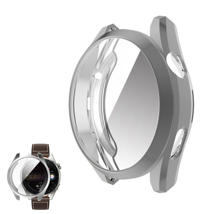 Fed Huawei Watch 3 Pro Silikone Cover - Sølv#serie_4