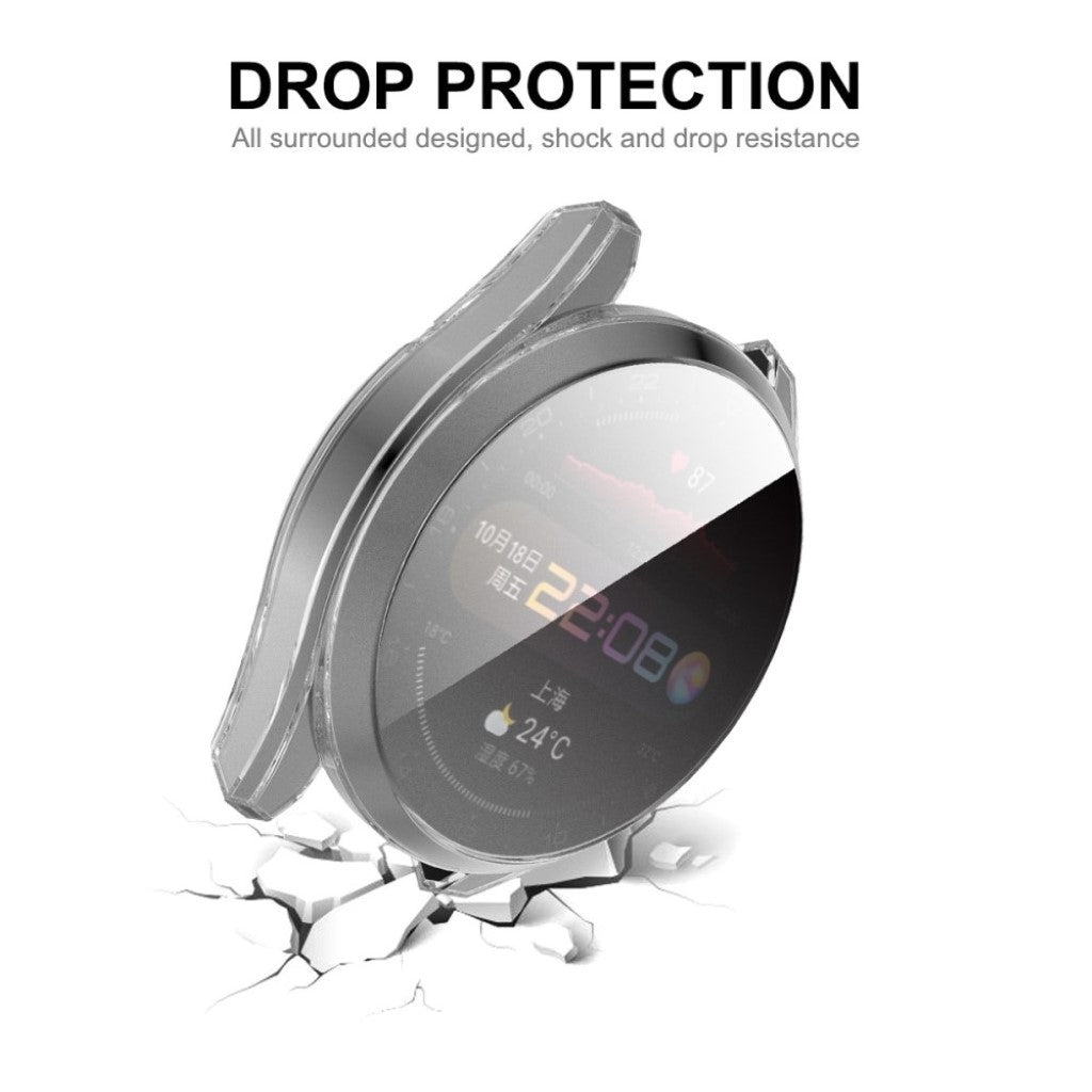 Super Fint Huawei Watch 3 Pro Silikone Cover - Gennemsigtig#serie_4