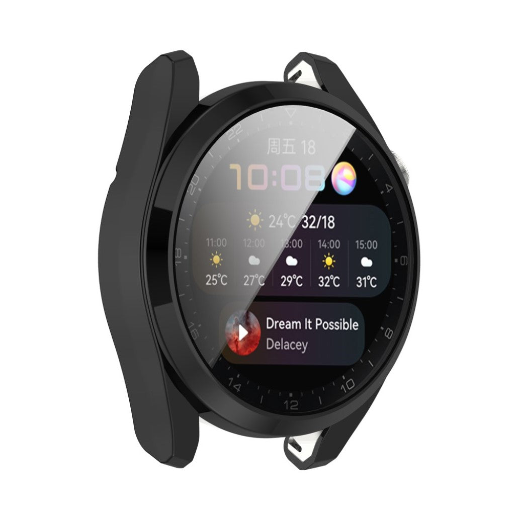 Super Fint Huawei Watch 3 Pro Silikone Cover - Sort#serie_1