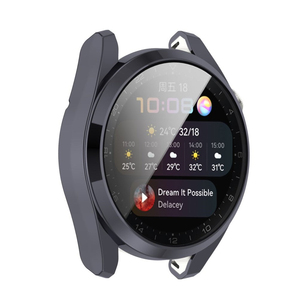 Super Fint Huawei Watch 3 Pro Silikone Cover - Sort#serie_2