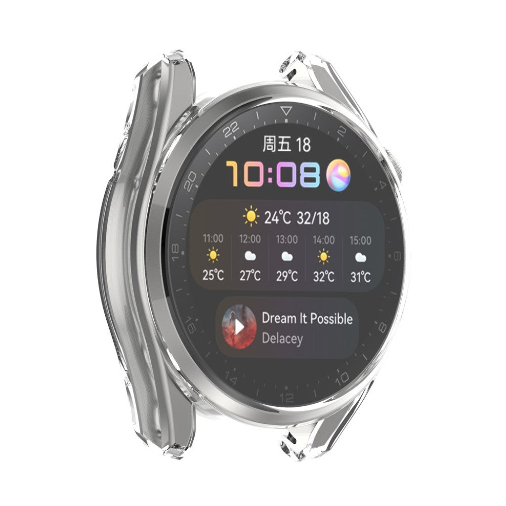 Super Fint Huawei Watch 3 Pro Silikone Cover - Gennemsigtig#serie_4