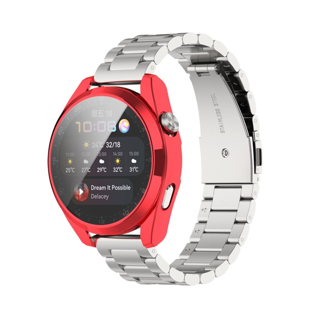 Super Fint Huawei Watch 3 Pro Silikone Cover - Rød#serie_5