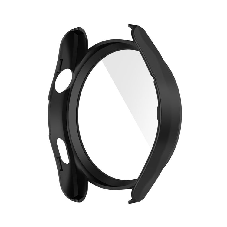 Super Godt Huawei Watch 3 Pro Cover med Skærmbeskytter i Silikone og Hærdet Glas - Sort#serie_1
