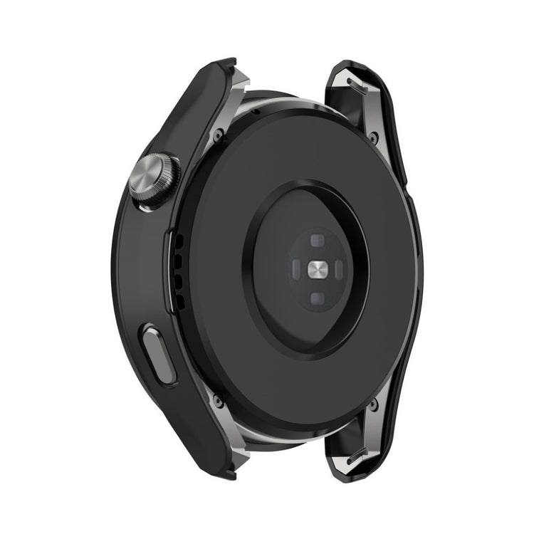 Super Godt Huawei Watch 3 Pro Cover med Skærmbeskytter i Silikone og Hærdet Glas - Sort#serie_1