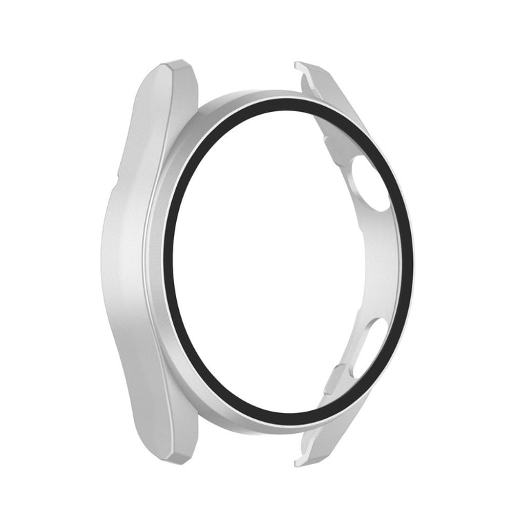 Super Godt Huawei Watch 3 Pro Cover med Skærmbeskytter i Silikone og Hærdet Glas - Sølv#serie_2