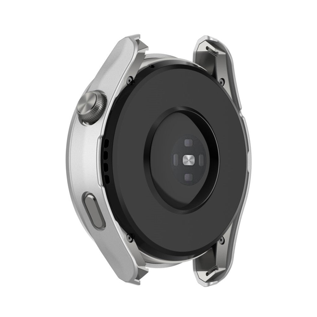 Super Godt Huawei Watch 3 Pro Cover med Skærmbeskytter i Silikone og Hærdet Glas - Sølv#serie_2