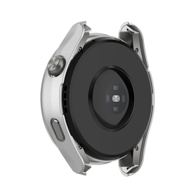 Super Godt Huawei Watch 3 Pro Cover med Skærmbeskytter i Silikone og Hærdet Glas - Sølv#serie_2