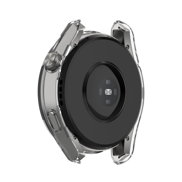 Super Godt Huawei Watch 3 Pro Cover med Skærmbeskytter i Silikone og Hærdet Glas - Gennemsigtig#serie_3