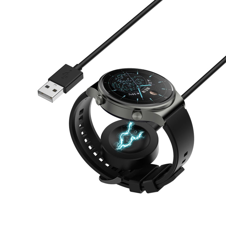 1m Plastik Huawei Watch 3 Pro Trådløs  Ladestation - Sort#serie_1