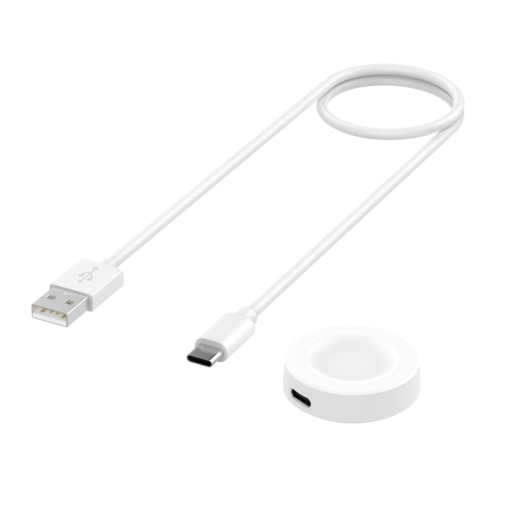 1m Plastik Huawei Watch 3 Pro Trådløs  Ladestation - Hvid#serie_2