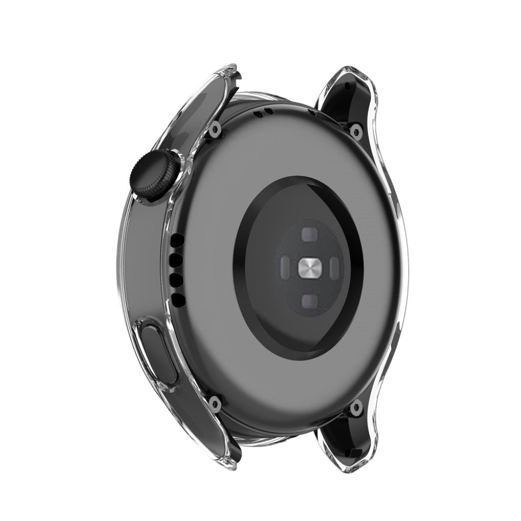Godt Huawei Watch 3 Cover med Skærmbeskytter i Silikone og Hærdet Glas - Gennemsigtig#serie_3
