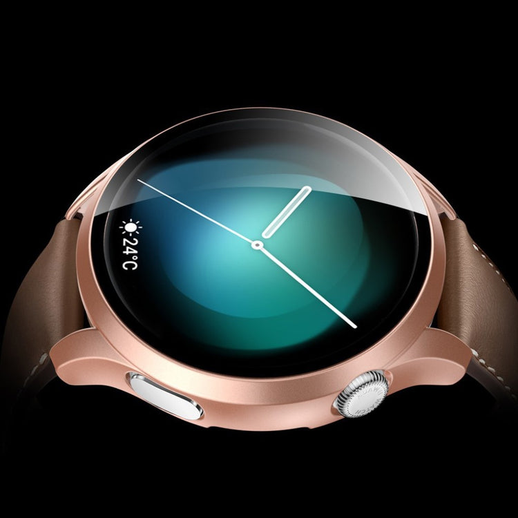 Godt Huawei Watch 3 Cover med Skærmbeskytter i Plastik og Hærdet Glas - Pink#serie_1