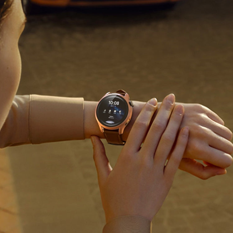 Godt Huawei Watch 3 Cover med Skærmbeskytter i Plastik og Hærdet Glas - Pink#serie_1