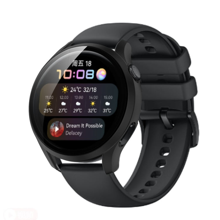 Godt Huawei Watch 3 Cover med Skærmbeskytter i Plastik og Hærdet Glas - Gennemsigtig#serie_2