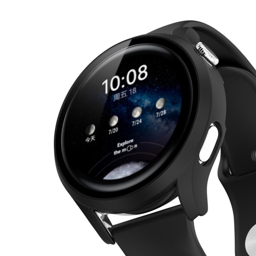 Godt Huawei Watch 3 Cover med Skærmbeskytter i Plastik og Hærdet Glas - Gennemsigtig#serie_2