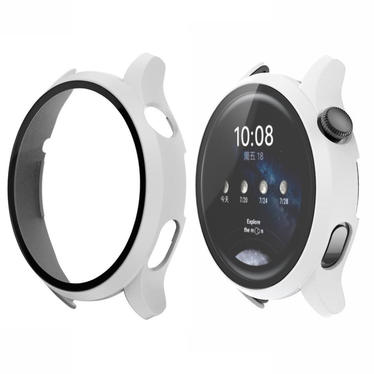 Godt Huawei Watch 3 Cover med Skærmbeskytter i Plastik og Hærdet Glas - Hvid#serie_3