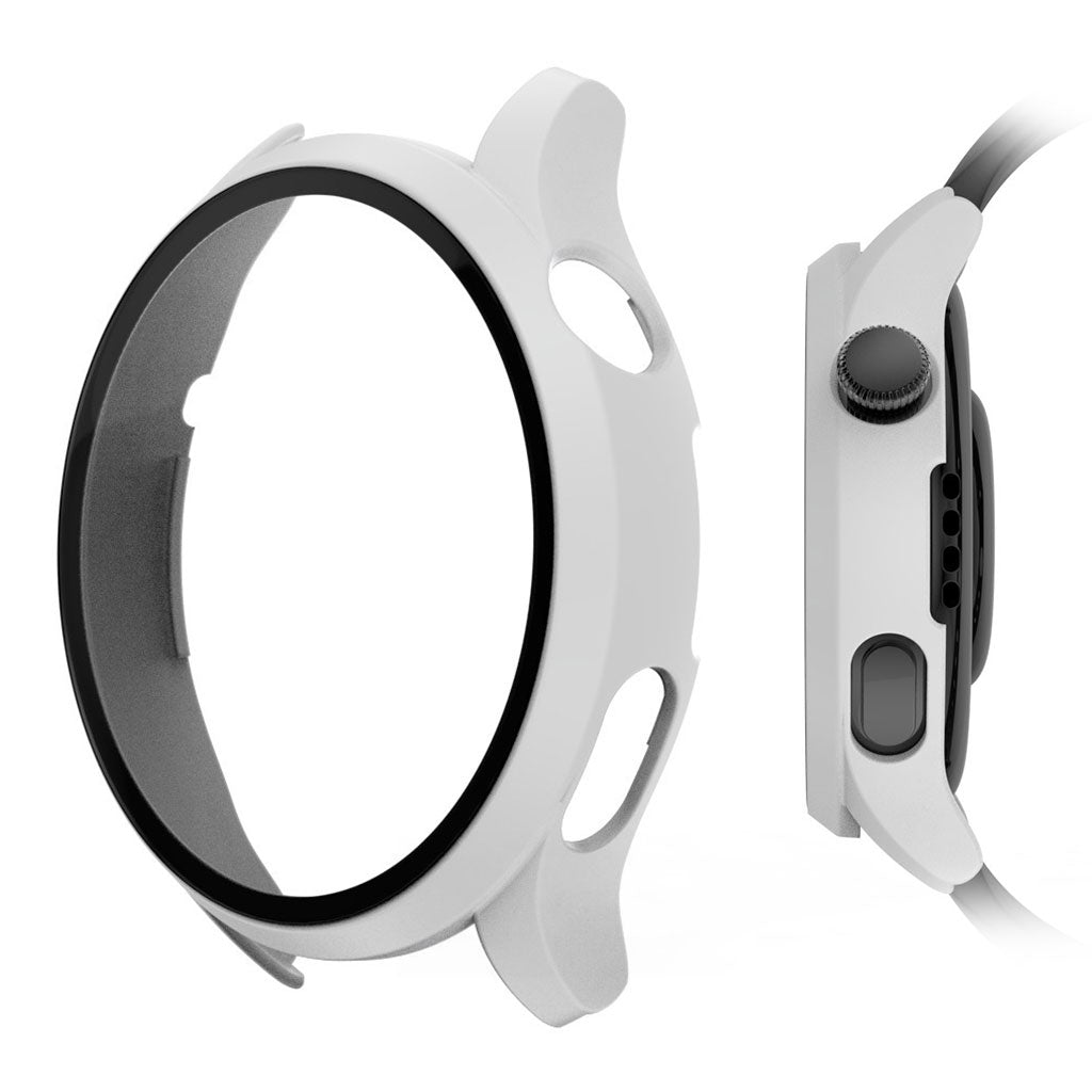 Godt Huawei Watch 3 Cover med Skærmbeskytter i Plastik og Hærdet Glas - Hvid#serie_3