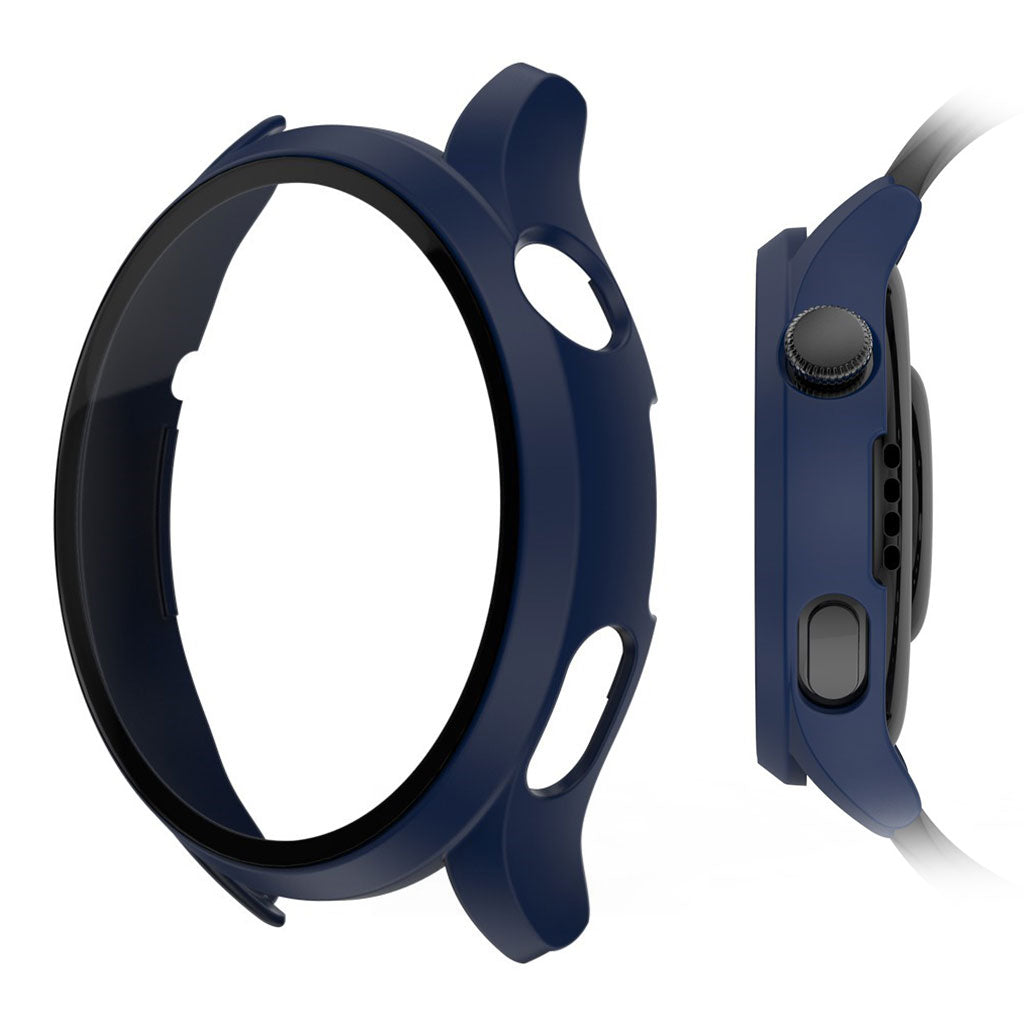 Godt Huawei Watch 3 Cover med Skærmbeskytter i Plastik og Hærdet Glas - Blå#serie_8