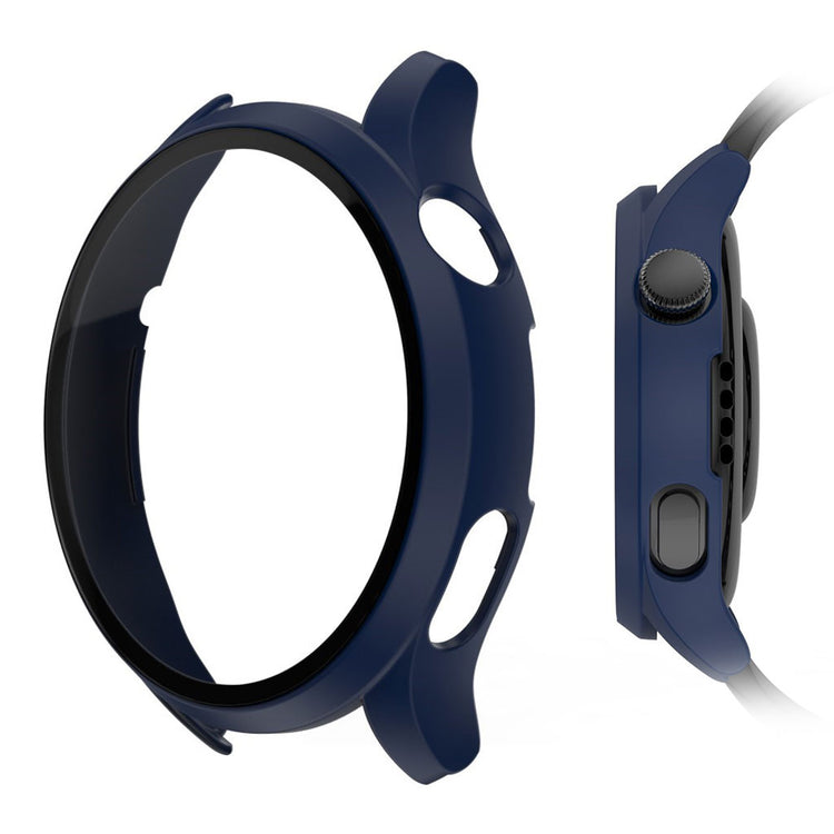 Godt Huawei Watch 3 Cover med Skærmbeskytter i Plastik og Hærdet Glas - Blå#serie_8