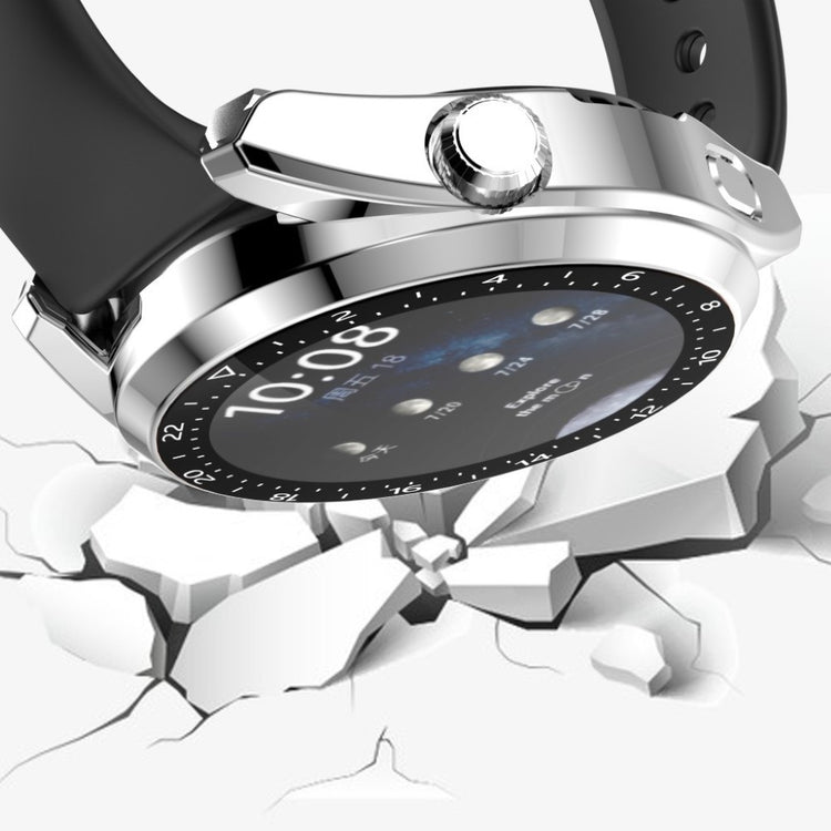 Mega Godt Huawei Watch 3 Cover med Skærmbeskytter i Plastik og Hærdet Glas - Sølv#serie_2