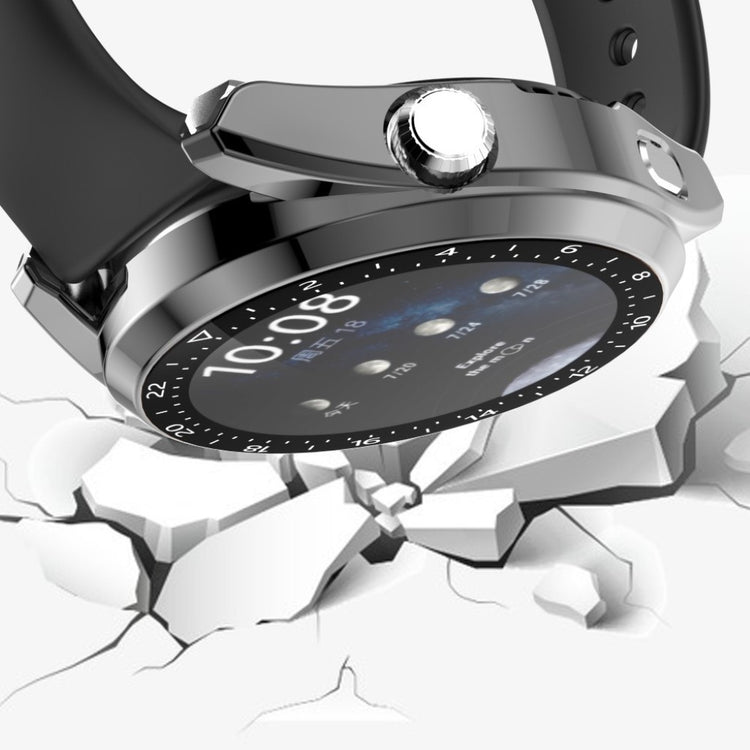 Mega Godt Huawei Watch 3 Cover med Skærmbeskytter i Plastik og Hærdet Glas - Sølv#serie_3