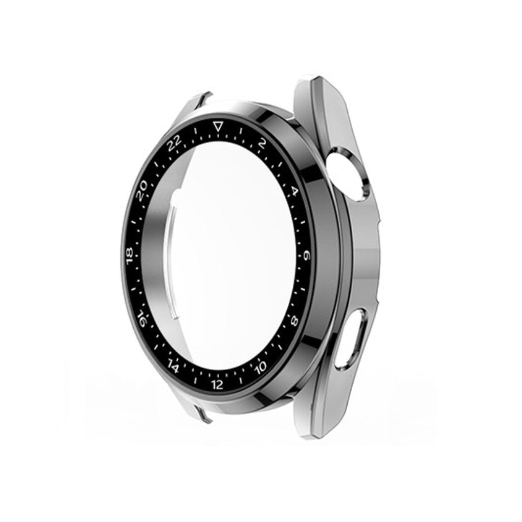 Mega Godt Huawei Watch 3 Cover med Skærmbeskytter i Plastik og Hærdet Glas - Sølv#serie_3