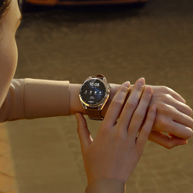 Mega Godt Huawei Watch 3 Cover med Skærmbeskytter i Plastik og Hærdet Glas - Gennemsigtig#serie_4