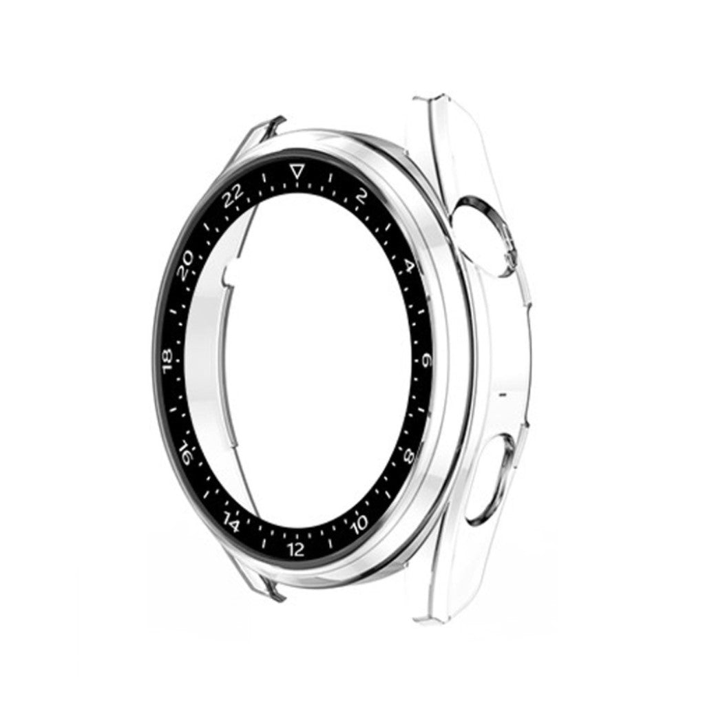 Mega Godt Huawei Watch 3 Cover med Skærmbeskytter i Plastik og Hærdet Glas - Gennemsigtig#serie_4
