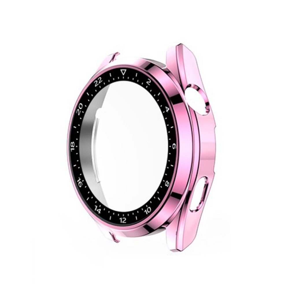 Mega Godt Huawei Watch 3 Cover med Skærmbeskytter i Plastik og Hærdet Glas - Pink#serie_5