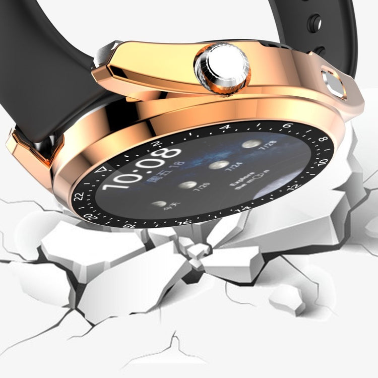 Mega Godt Huawei Watch 3 Cover med Skærmbeskytter i Plastik og Hærdet Glas - Pink#serie_6