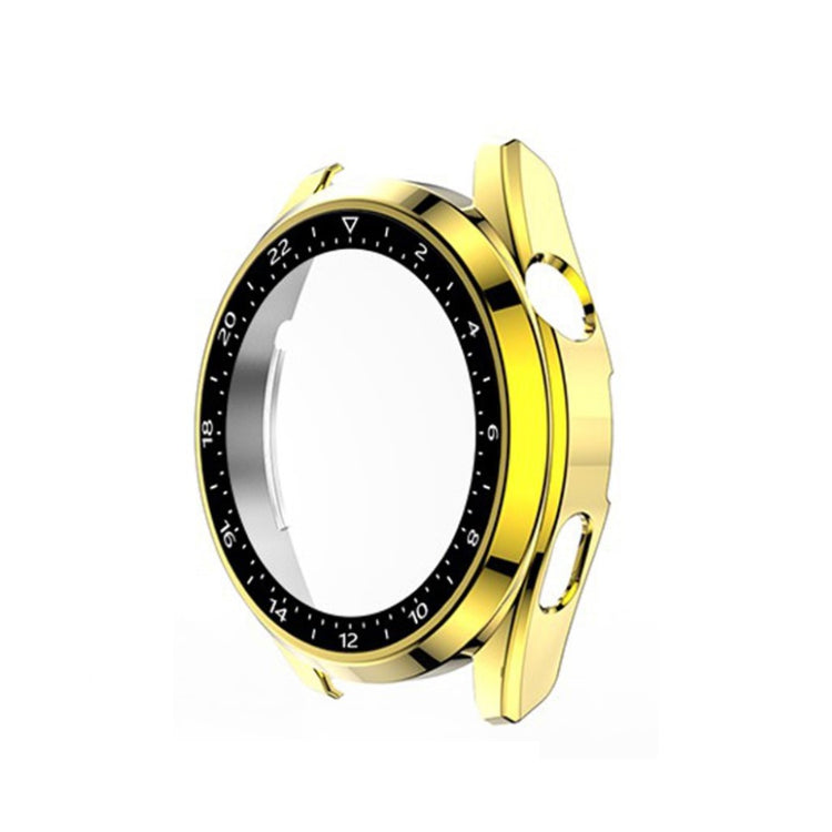 Mega Godt Huawei Watch 3 Cover med Skærmbeskytter i Plastik og Hærdet Glas - Guld#serie_7