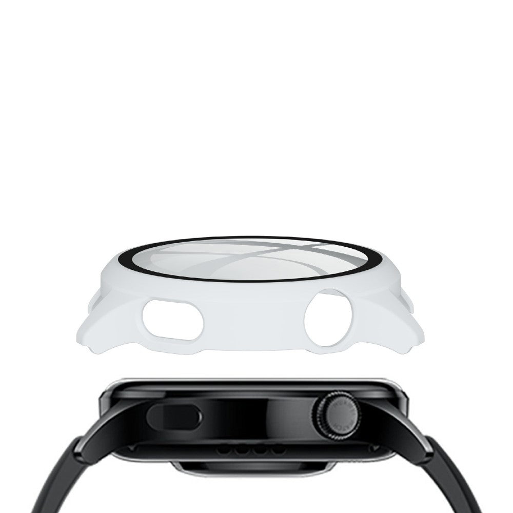 Super Pænt Huawei Watch 3 Cover med Skærmbeskytter i Plastik og Hærdet Glas - Hvid#serie_1