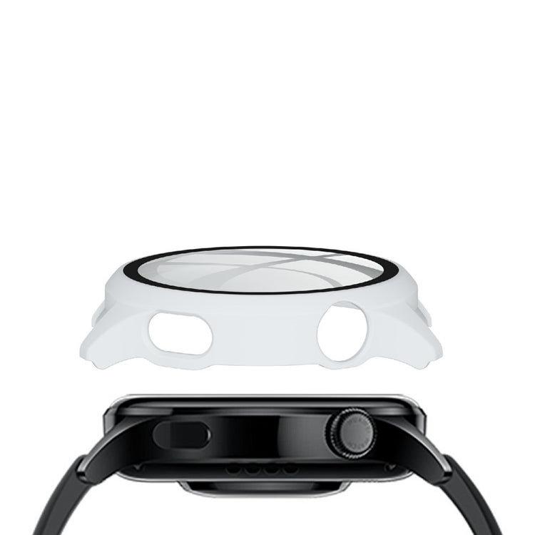 Super Pænt Huawei Watch 3 Cover med Skærmbeskytter i Plastik og Hærdet Glas - Hvid#serie_1
