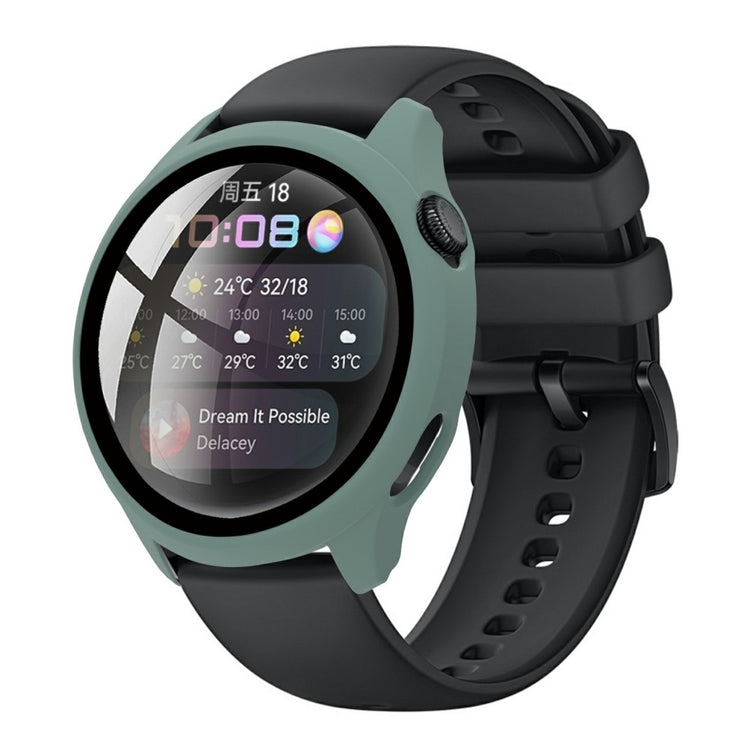 Super Pænt Huawei Watch 3 Cover med Skærmbeskytter i Plastik og Hærdet Glas - Grøn#serie_2