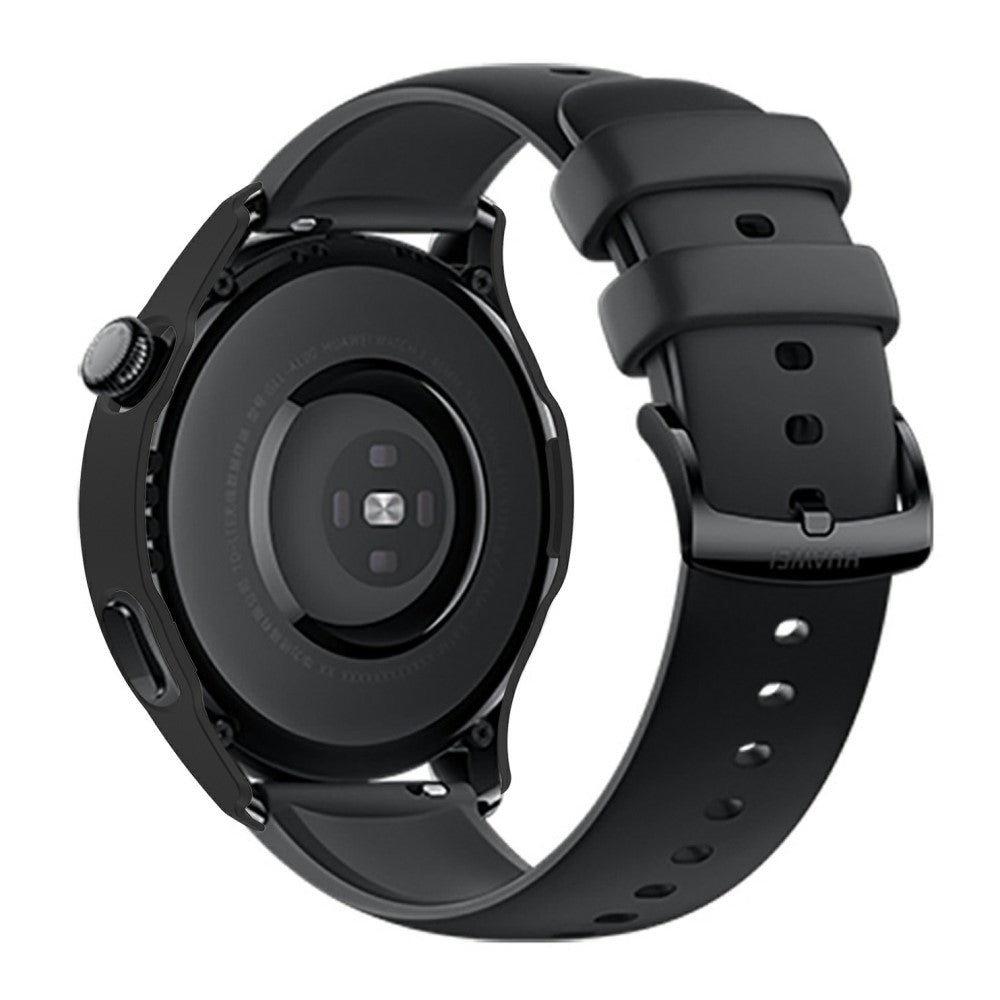 Super Pænt Huawei Watch 3 Cover med Skærmbeskytter i Plastik og Hærdet Glas - Sort#serie_3