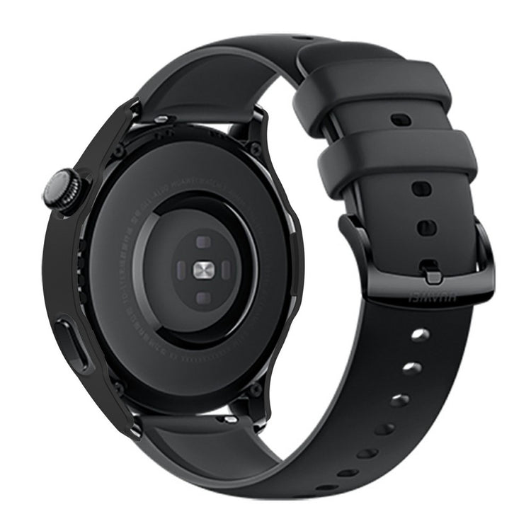 Super Pænt Huawei Watch 3 Cover med Skærmbeskytter i Plastik og Hærdet Glas - Sort#serie_3