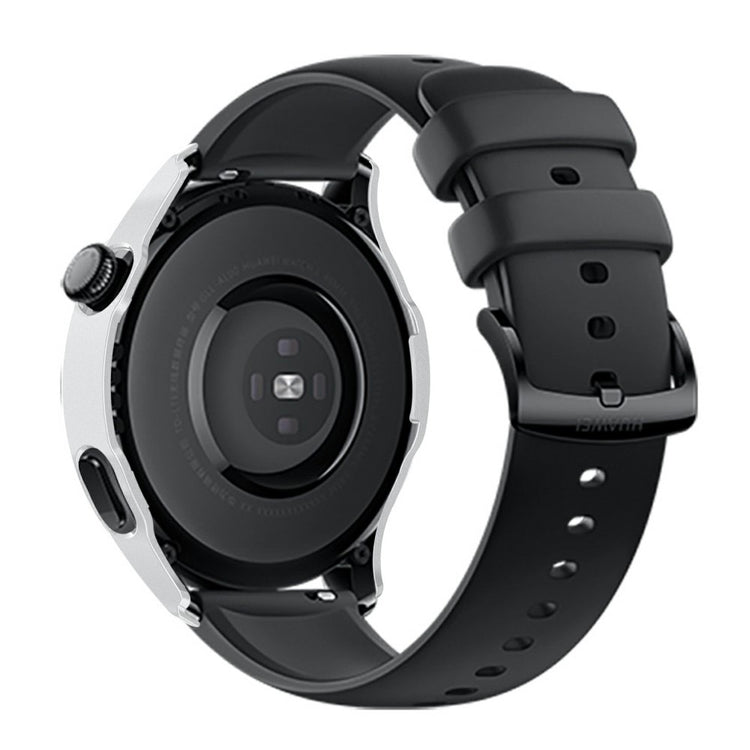 Super Pænt Huawei Watch 3 Cover med Skærmbeskytter i Plastik og Hærdet Glas - Sølv#serie_4