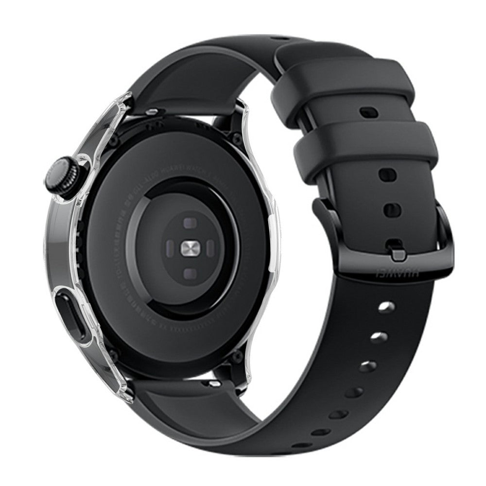 Super Pænt Huawei Watch 3 Cover med Skærmbeskytter i Plastik og Hærdet Glas - Gennemsigtig#serie_5