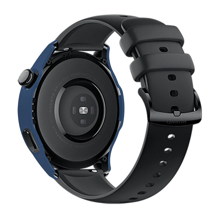 Super Pænt Huawei Watch 3 Cover med Skærmbeskytter i Plastik og Hærdet Glas - Blå#serie_6
