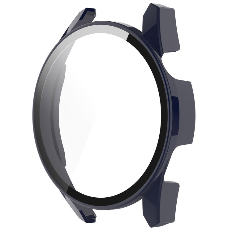 Fed Huawei Watch GT 3 (46mm) Cover med Skærmbeskytter i Silikone og Hærdet Glas - Blå#serie_2