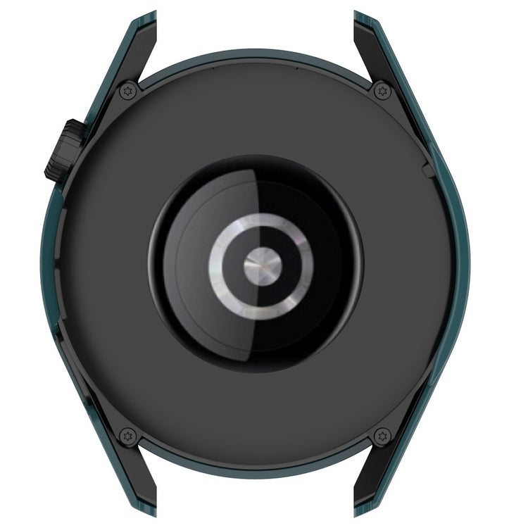 Fed Huawei Watch GT 3 (46mm) Cover med Skærmbeskytter i Silikone og Hærdet Glas - Grøn#serie_3