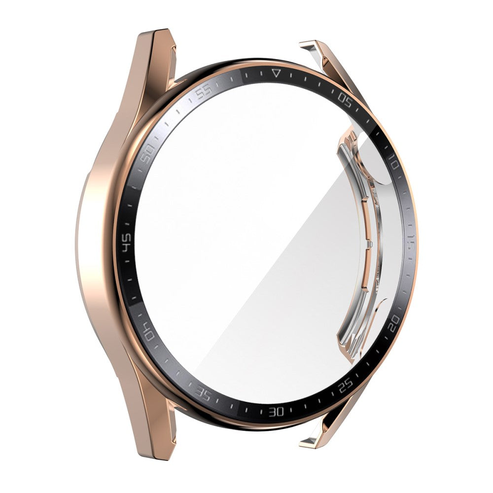 Mega Flot Huawei Watch GT 3 (46mm) Cover med Skærmbeskytter i Plastik og Hærdet Glas - Pink#serie_1