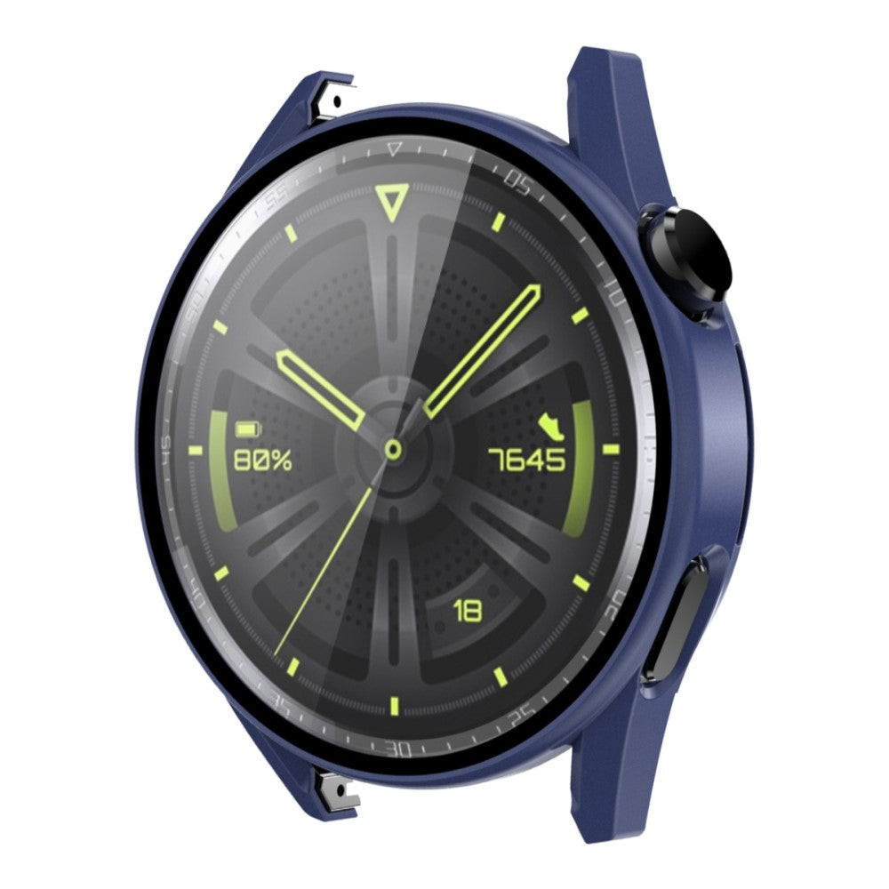 Rigtigt Flot Huawei Watch GT 3 (46mm) Cover med Skærmbeskytter i Plastik og Hærdet Glas - Blå#serie_3