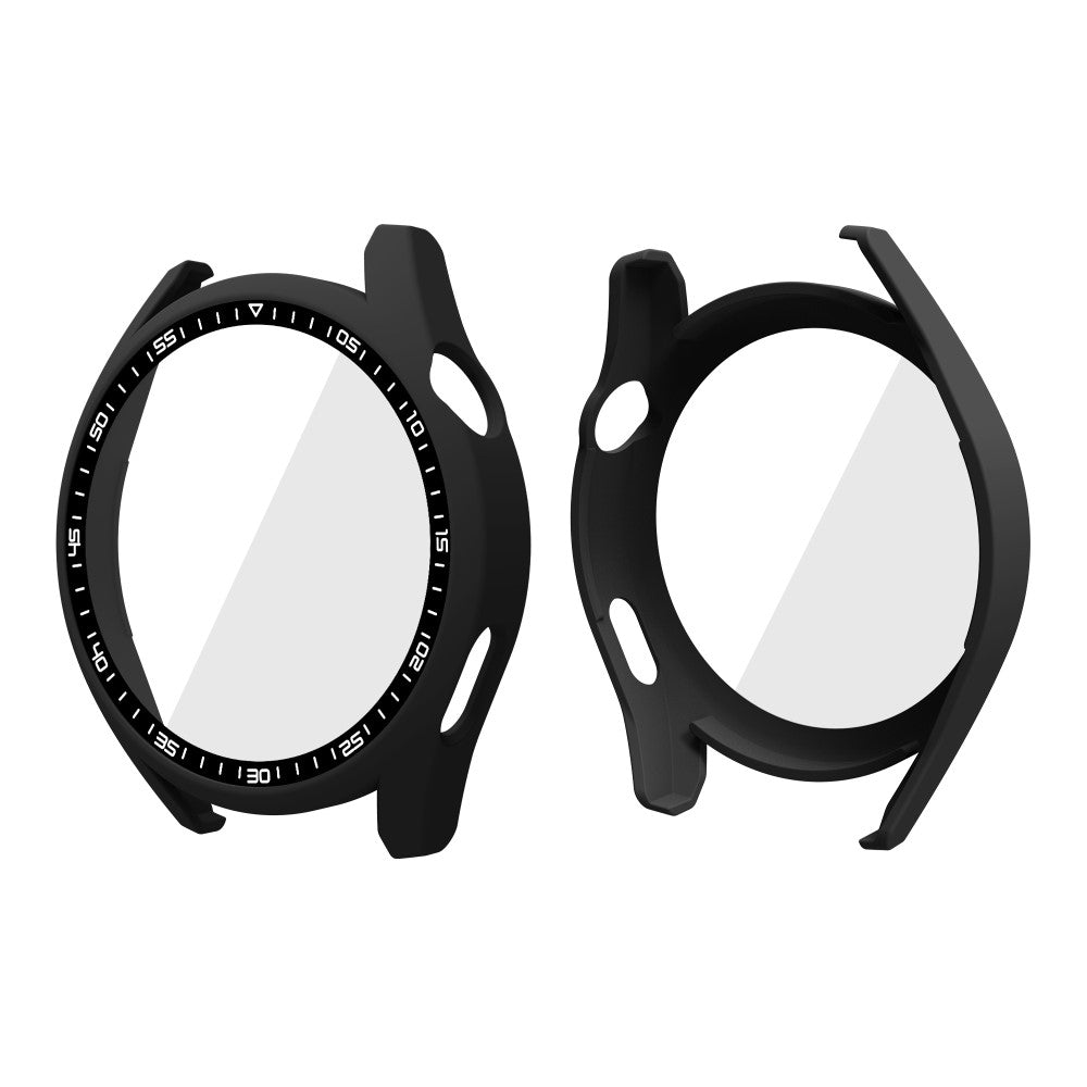 Meget Fint Huawei Watch GT 3 (46mm) Cover med Skærmbeskytter i Plastik og Hærdet Glas - Sort#serie_1
