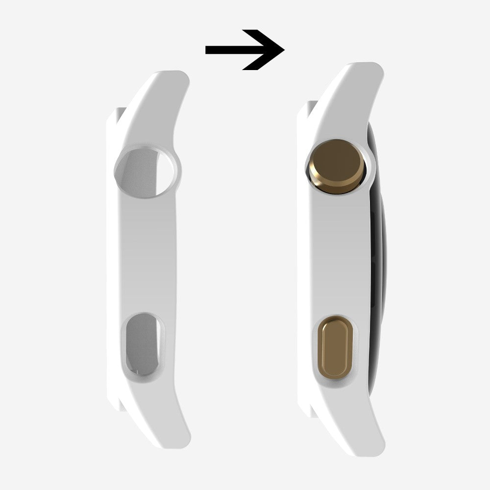 Meget Fint Huawei Watch GT 3 (46mm) Cover med Skærmbeskytter i Plastik og Hærdet Glas - Hvid#serie_2