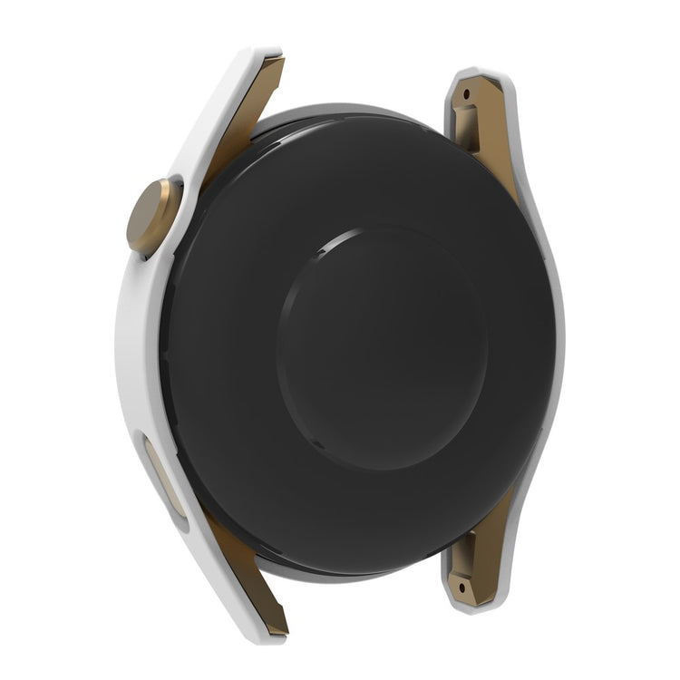 Meget Fint Huawei Watch GT 3 (46mm) Cover med Skærmbeskytter i Plastik og Hærdet Glas - Hvid#serie_2