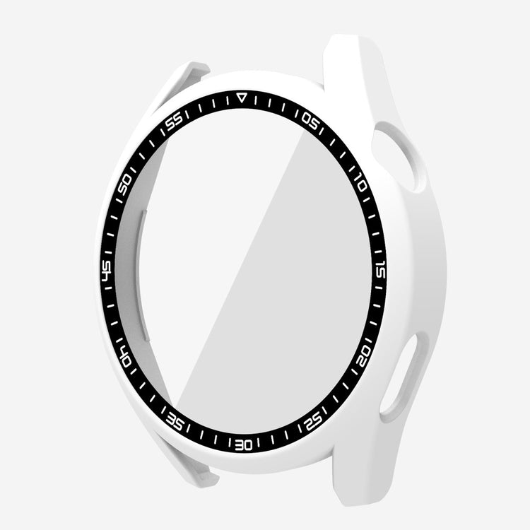 Meget Fint Huawei Watch GT 3 (46mm) Cover med Skærmbeskytter i Plastik og Hærdet Glas - Hvid#serie_2
