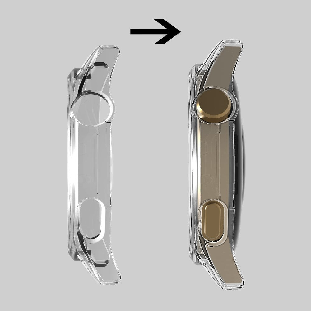 Meget Fint Huawei Watch GT 3 (46mm) Cover med Skærmbeskytter i Plastik og Hærdet Glas - Gennemsigtig#serie_3